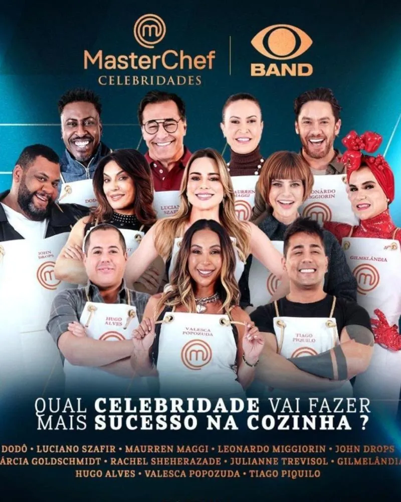 Band divulga primeira chamada do MasterChef Celebridades e promete temporada histórica 