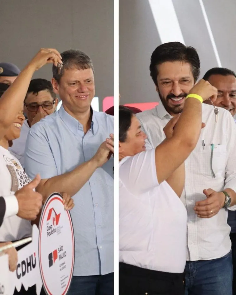 Tarcísio e Ricardo Nunes entregam mais de 550 moradias e 2,4 mil títulos de propriedade na Grande São Paulo