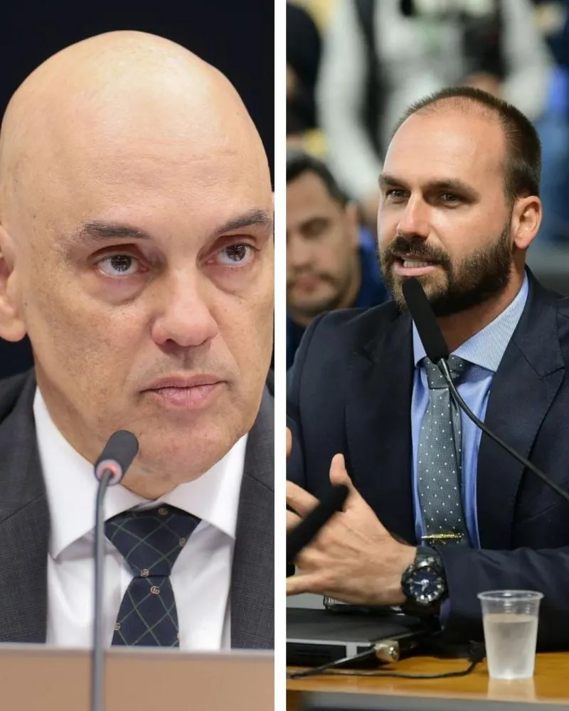 Por coação no processo, Moraes vota para que Eduardo Bolsonaro responda como réu
