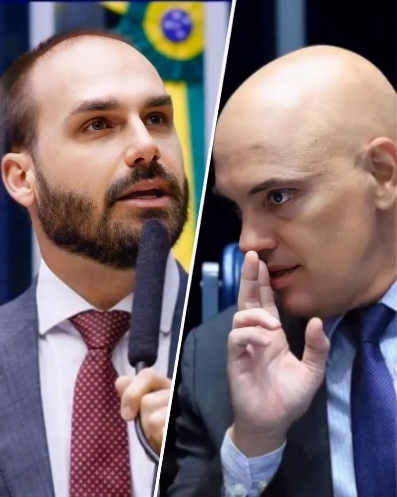 Eduardo Bolsonaro acusa Moraes de mirar inelegibilidade do irmão, Flávio Bolsonaro