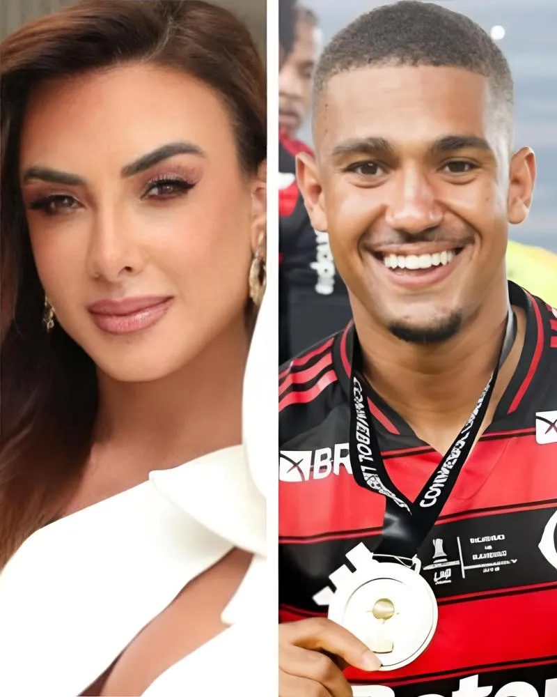 Após rumores de affair, Nicole Bahls se pronuncia sobre o jogador Samuel Lino do Flamengo