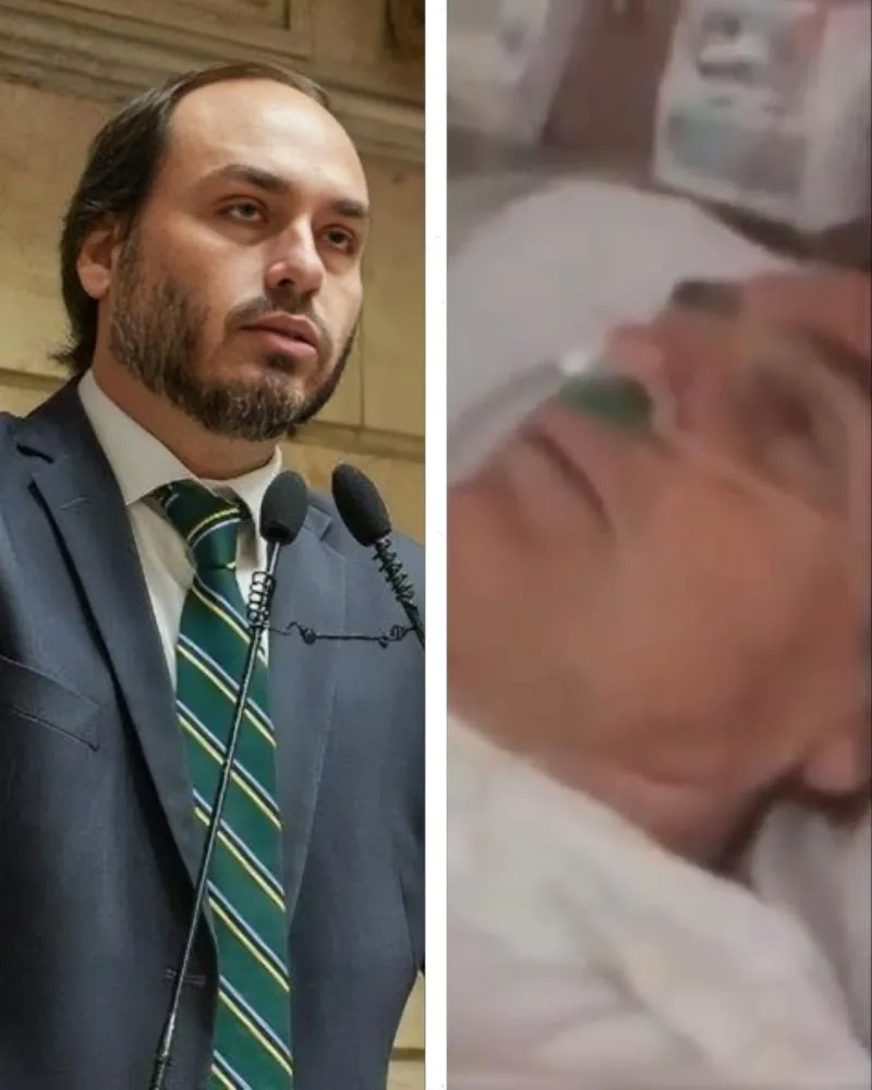 Carlos Bolsonaro resgata vídeo do pai após facada e dispara: “O sistema tentou matá-lo”