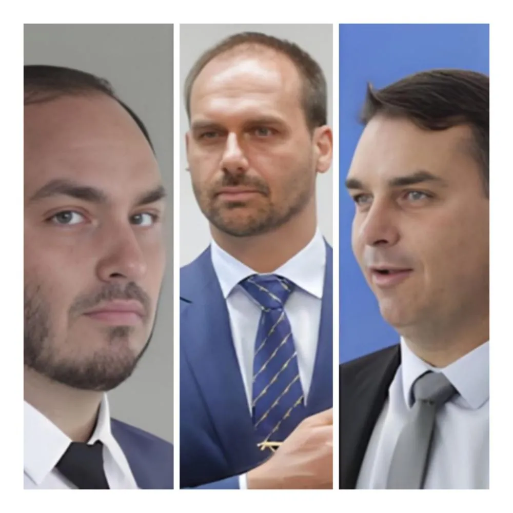 Filhos de Bolsonaro criticam e atacam Moraes após pedido de prisão domiciliar do pai ser negado mais uma vez