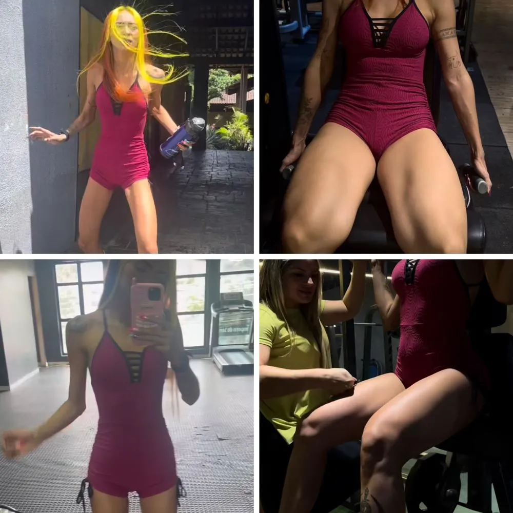 Influenciadora Ruivinha de Marte usa o mesmo look para comparar antes e depois do corpo e evolução impressiona 
