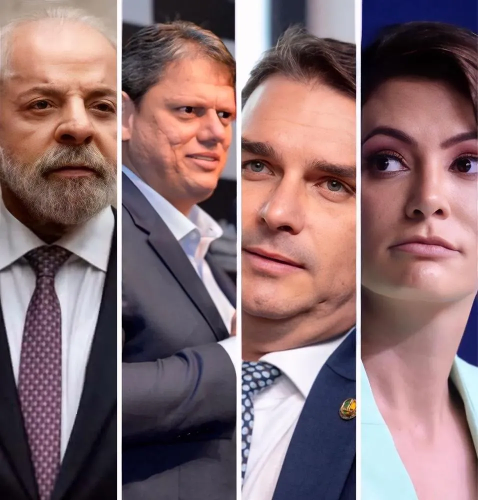 Eleições 2026: Pesquisa aponta empate entre Lula, Flávio, Michelle e Tarcísio no segundo turno