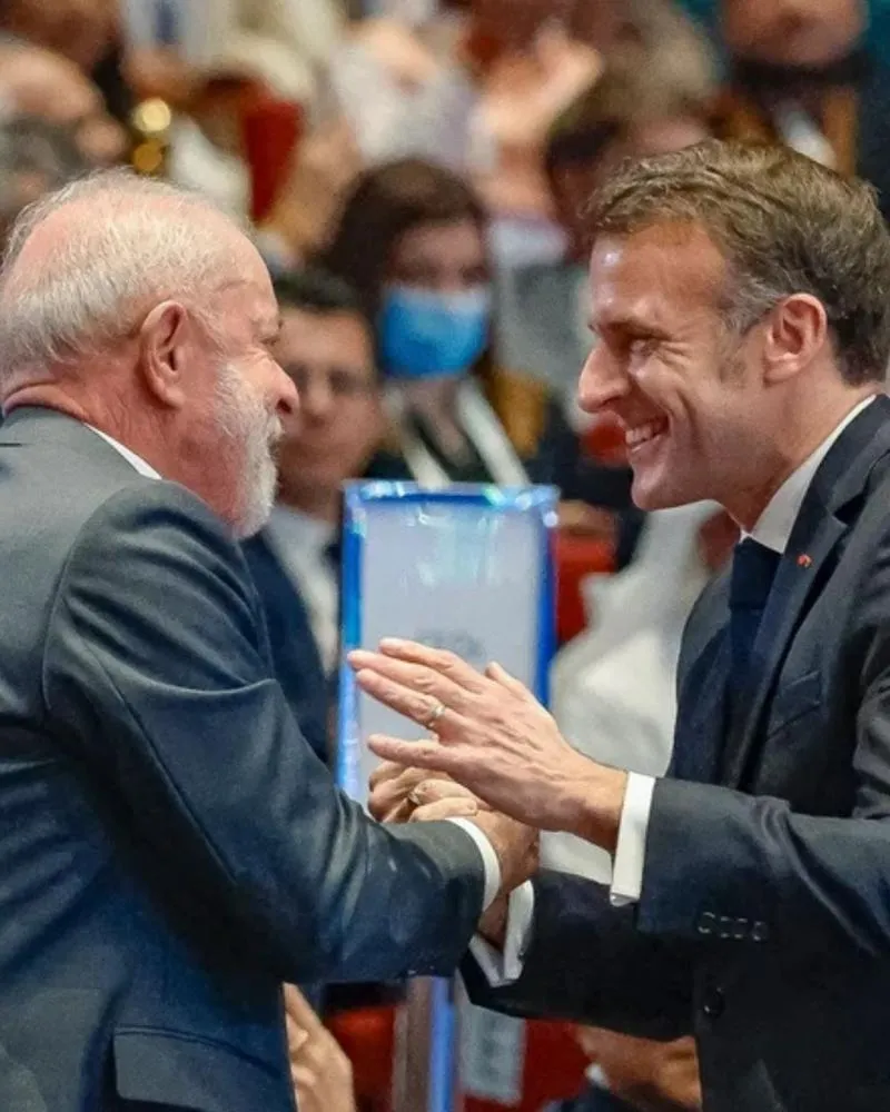 Durante encontro na Índia, presidente da França convida Lula para participar da Cúpula do G7
